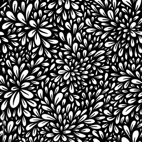 Fantasy abstract floral seamless pattern