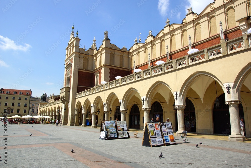 Old sloth hall, Sukiennice on the Krakow main square, Poland