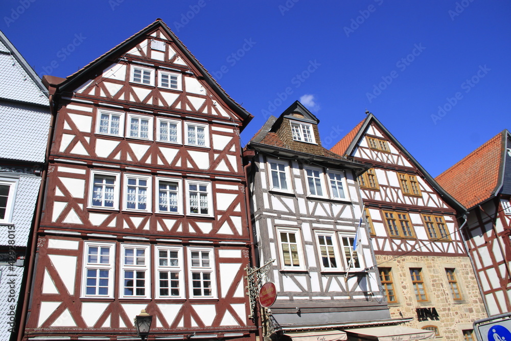 Fototapeta premium Fachwerkhäuser in Fritzlar