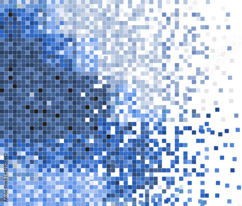 abstract blue pixel mosaic vector background illustration