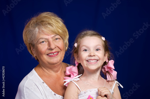 Little girl with her grandmother