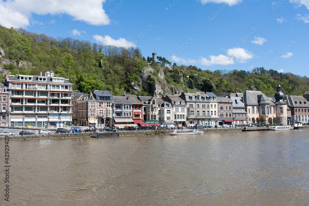 City of Dinant along the river Meuse, Belgium