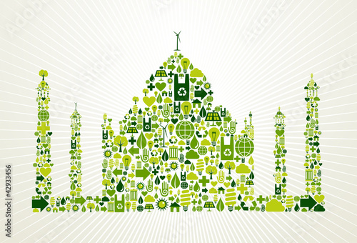 India go green concept illustration