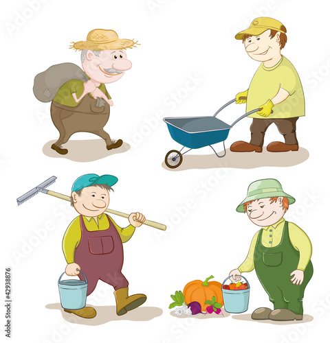 Cartoon: gardeners work