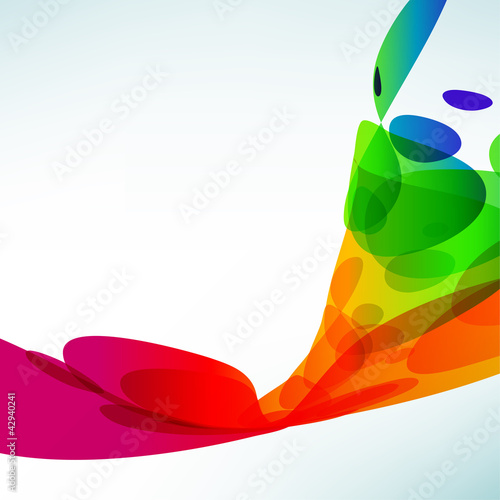 Color abstract background. Bright bent elements