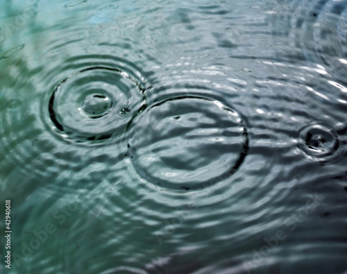 Water ripples, rain