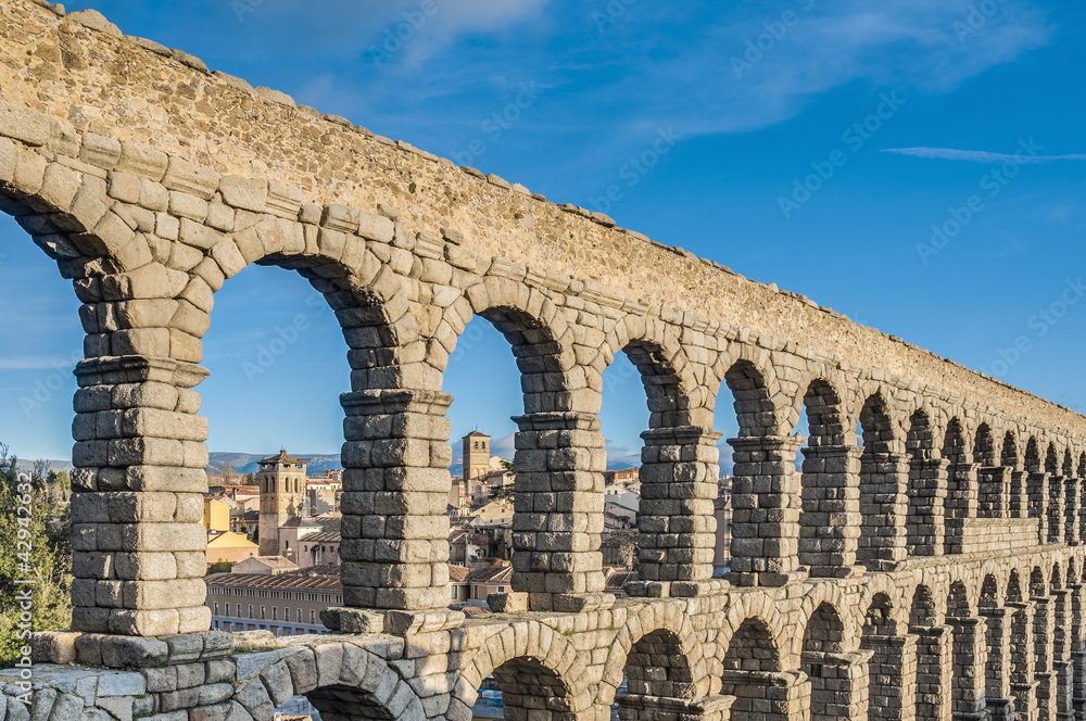 Aqueduct of Segovia at Castile and Leon, Spain