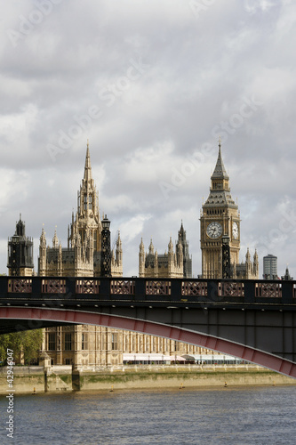 London skyline, Westminster Palace, Big Ben and Central Tower