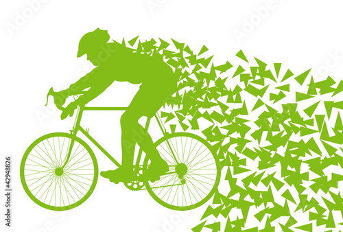 Ecology bike driving vector background concept