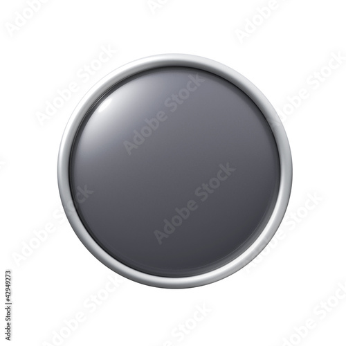 Grey circle button 3d model