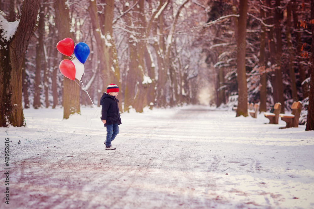 Walk with balloons