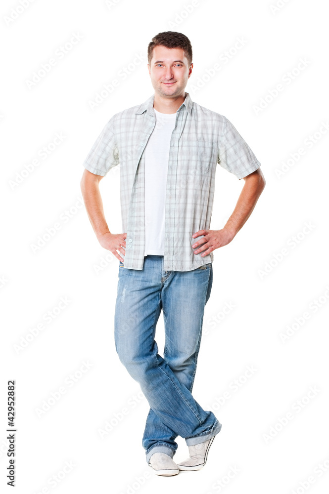 man in shirt and jeans man in shirt and jeans