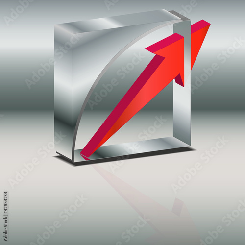 Kurvenquadrat Durchbruch Pfeil