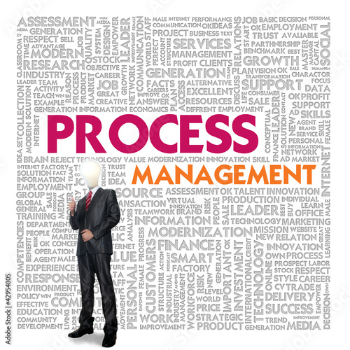 Business word cloud for business and finance concept, Process Ma photo