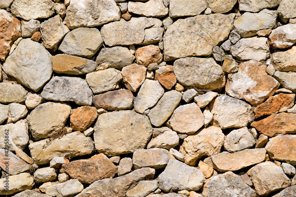 detail of a dry-stone wall