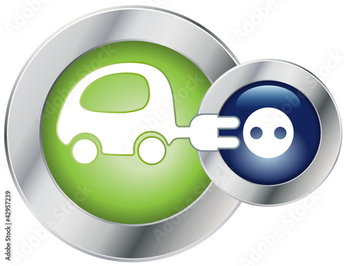 Glossy Button Elektroauto