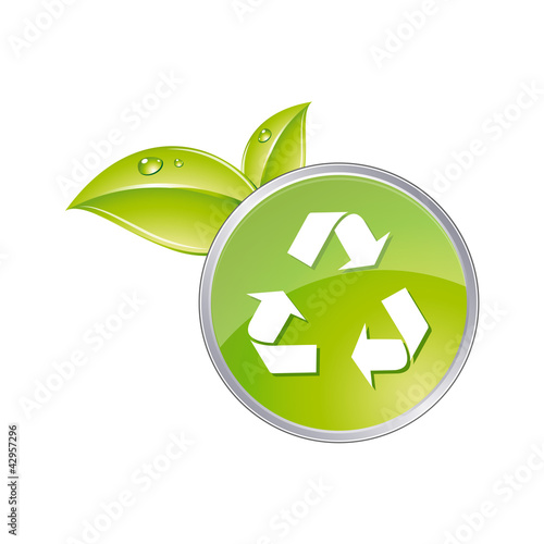 Recycling glossy icon