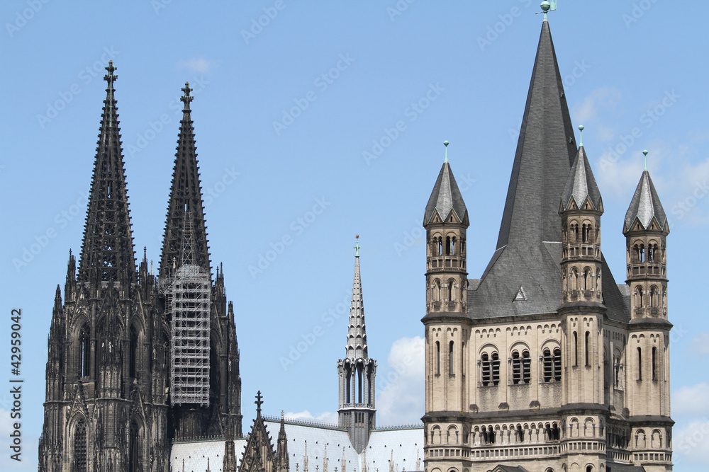 Cologne Cathedral and Gross St. Martin (Great Saint Martin)