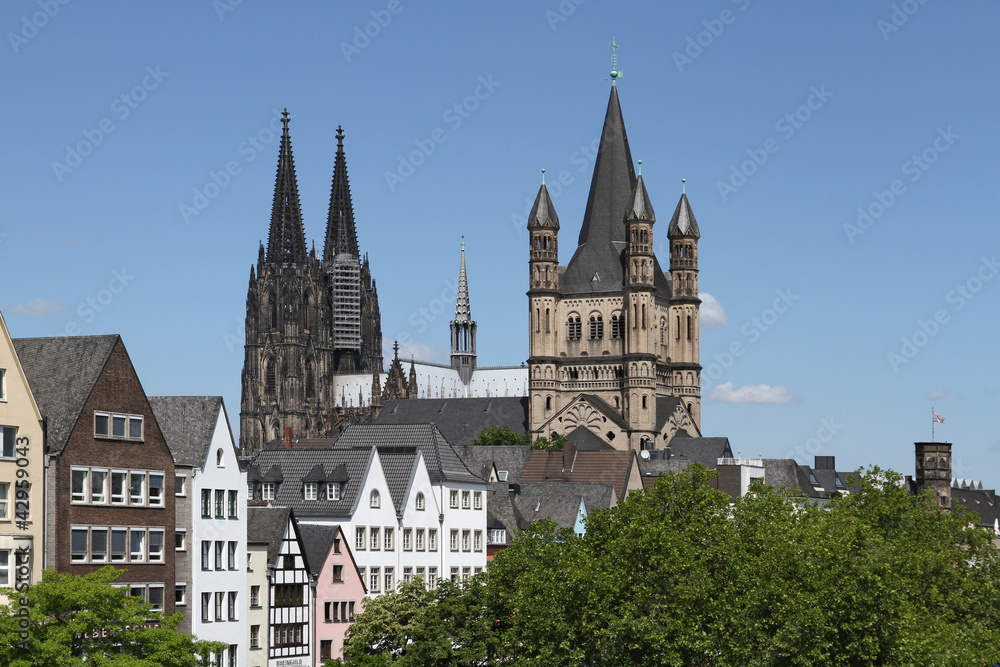 Cologne Cathedral, Gross St. Martin and Old Town Cologne Cathedral, Gross St. Martin and Old Town