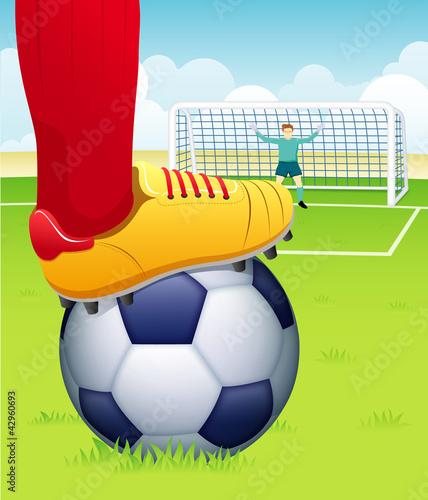 soccer player with ball