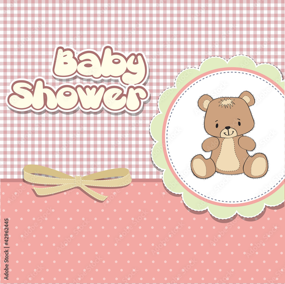 baby shower card with teddy baby shower card with teddy