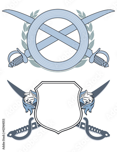 Emblem mit Säbel