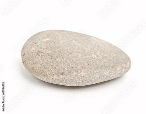 Pebble rock isolated against white
