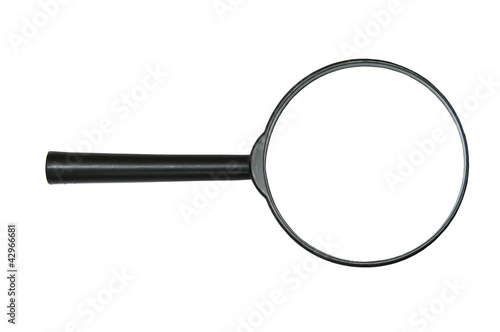 classic magnifying glass with clipping path