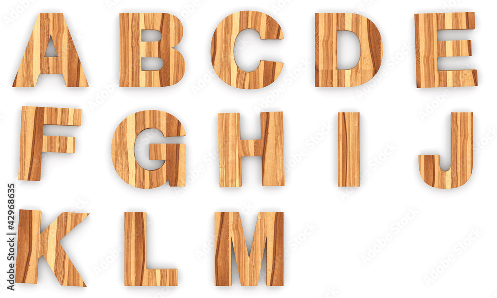 3d Font Wood Ash A - M 3d Font Wood Ash A - M