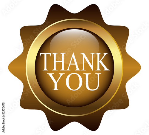 web button with the words "thank you"