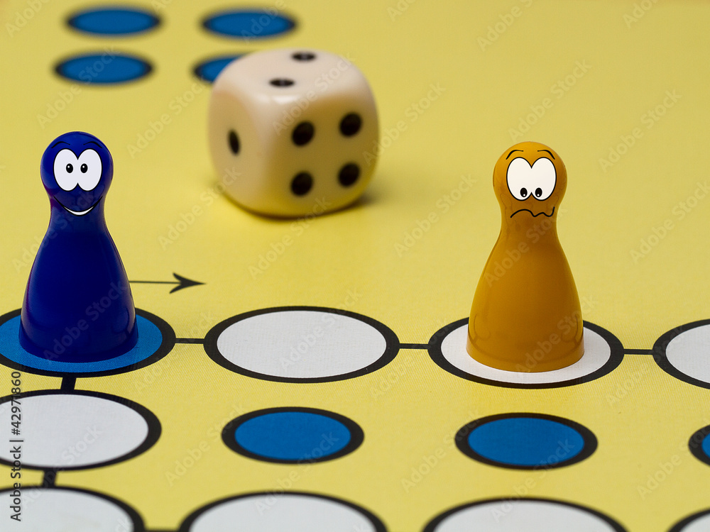  Mensch ärgere dich nicht Stock-Foto 