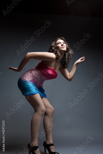 Portrait of young dancing girl
