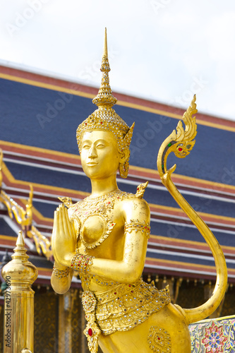 Golden Angel in Thai temple photo