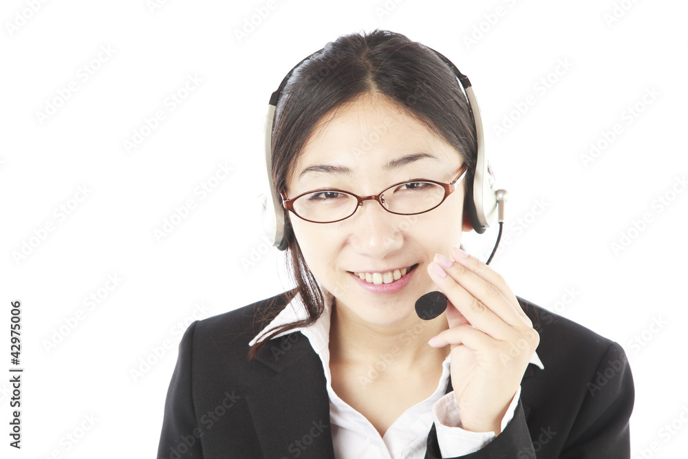 メガネをしたオペレーター メガネをしたオペレーター