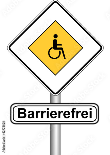 Vorfahrtschild Barrierefrei