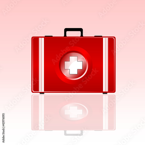 first aid bag vector illustration