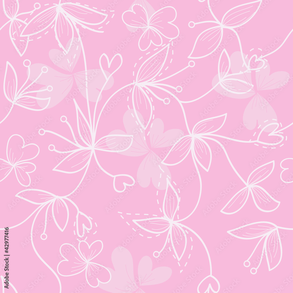 seamless pink flower background seamless pink flower background