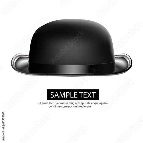 Bowler hat white background