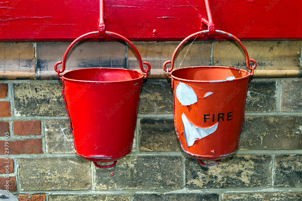 Naklejka premium fire buckets