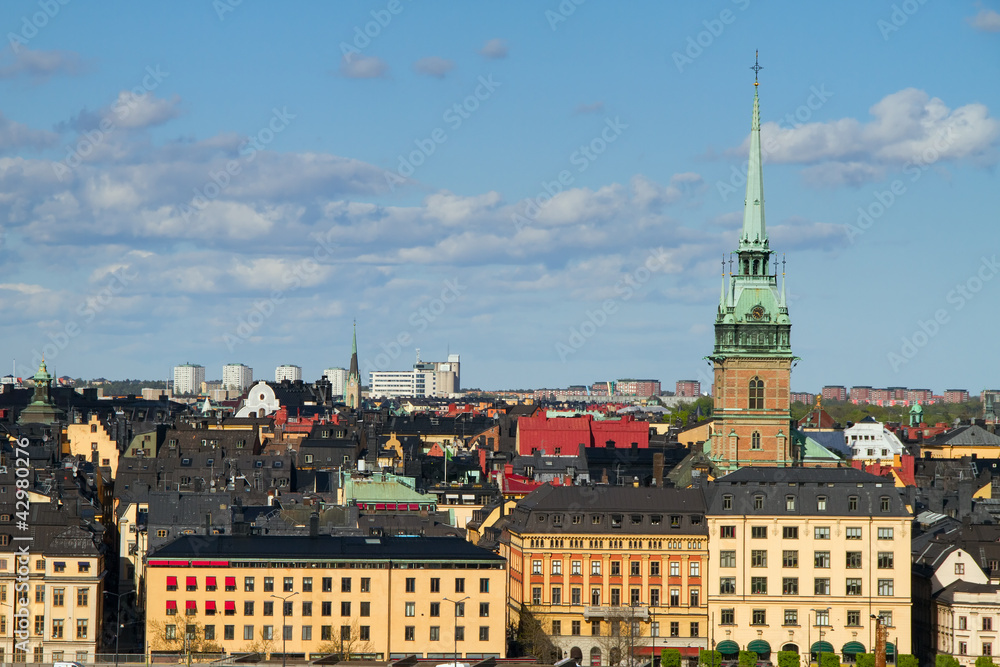 The cityscape of Stockholm