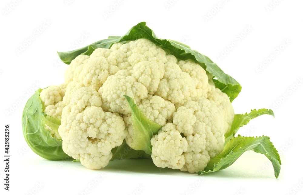 Fresh cauliflower isolated on white Fresh cauliflower isolated on white
