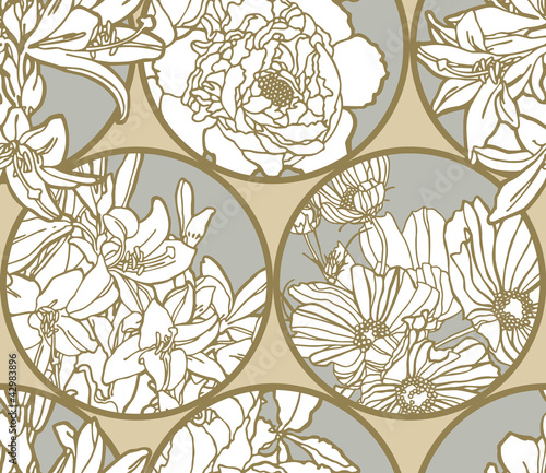 Seamless pattern with flowers