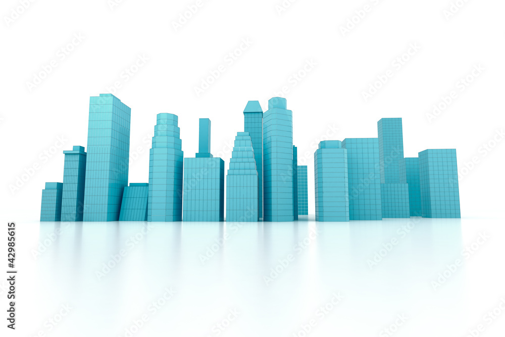 City skyline 3d render City skyline 3d render