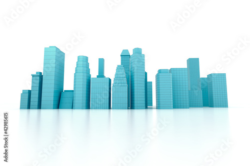 City skyline 3d render