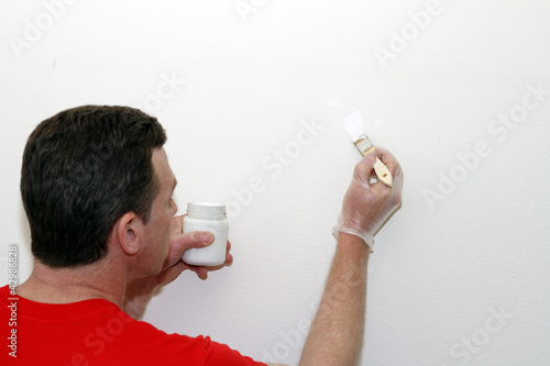 Man Painting Touch-up Paint