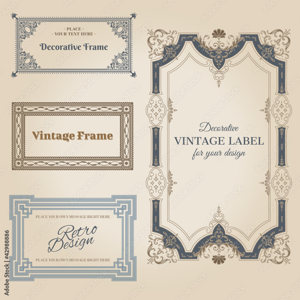 Vintage frames and design elements - with place for your text -