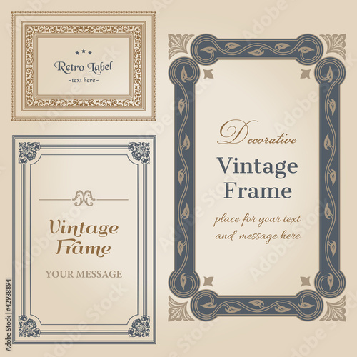Vintage frames and design elements - with place for your text -