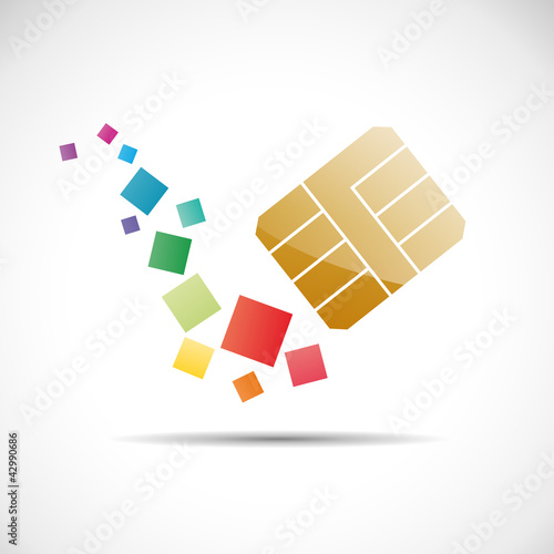 Logo Cellular Sim # Vector
