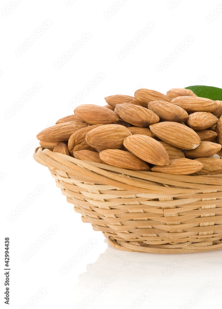 set of almond nuts isolated on white set of almond nuts isolated on white