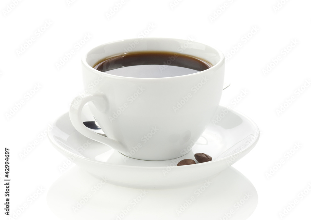 cup of coffee isolated on white cup of coffee isolated on white